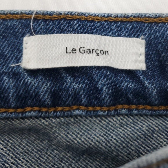 FRAME Womens Le Garcon Distressed Denim Crop Fray Hem Jeans in Newport Size 24 - Picture 10 of 12